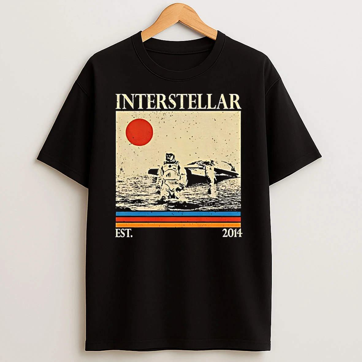 Interstellar Movie Est 2014 Japan Flag Vintage T Shirt