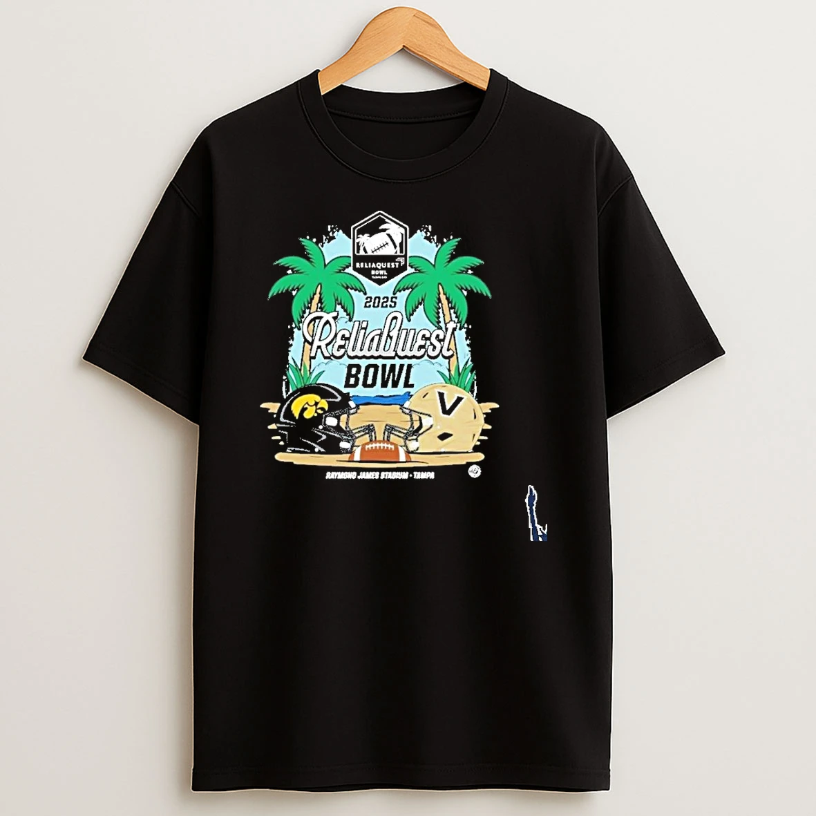 Iowa Hawkeyes Vs Vanderbilt Commodores 2025 Reliaquest Bowl Dueling Head To Head T Shirt