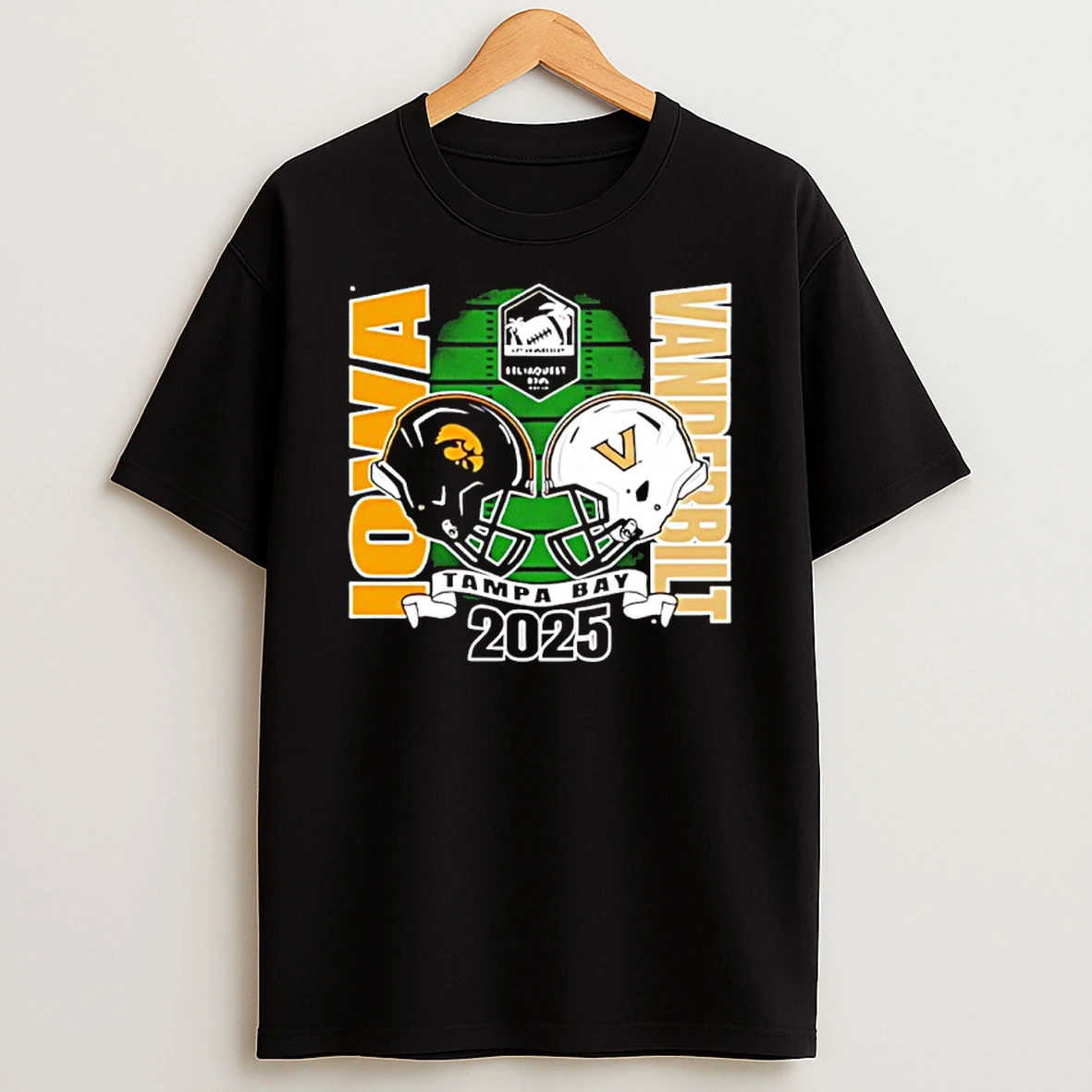 Iowa Hawkeyes Vs Vanderbilt 2025 Reliaquest Bowl Head To Head T Shirt