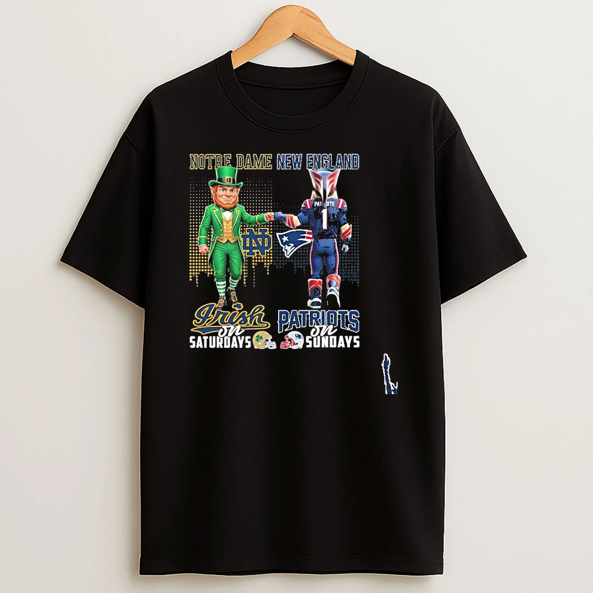 Irish Vs Patriots Mascot On Saturdays And On Sundays T Shirt