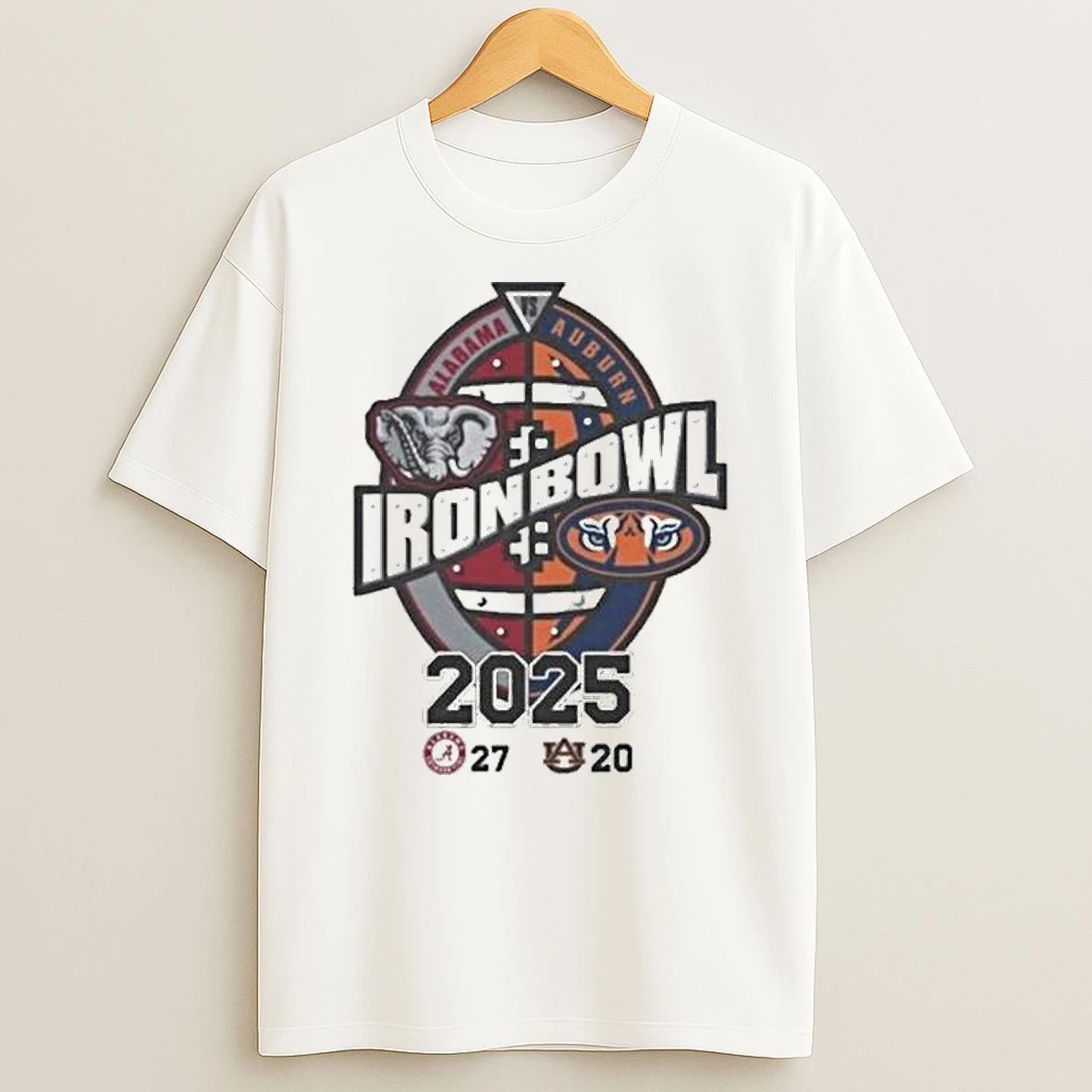 Iron Bowl Alabama Vs Auburn 2025 Score T Shirt