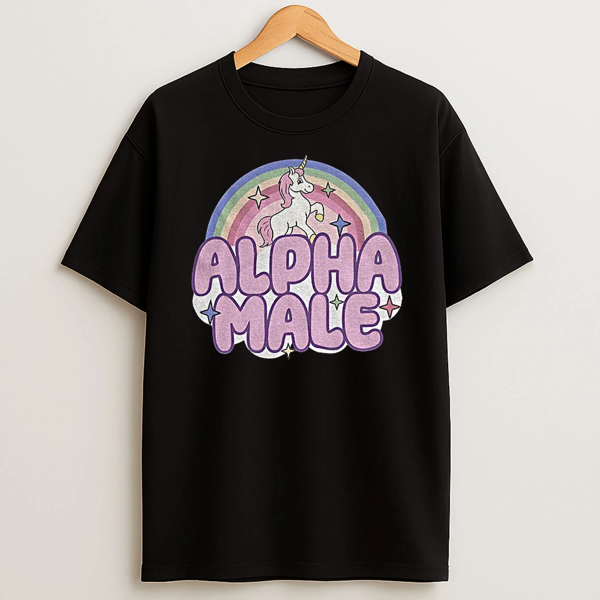 Ironic Alpha Male Unicorn Rainbow T Shirt