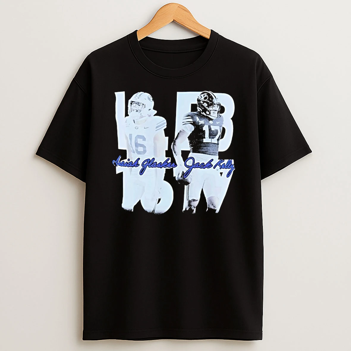 Isaiah Glasker And Jack Kelly Byu Cougars Football Signature T Shirt