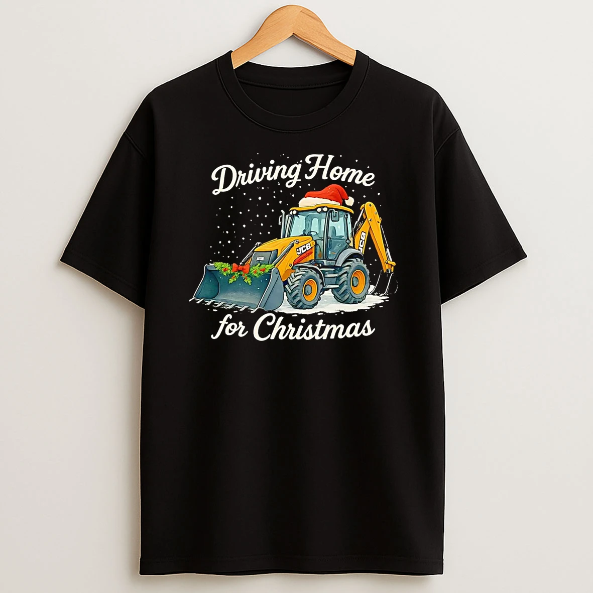 Jcb Truck Driving Home For Christmas T Shirt