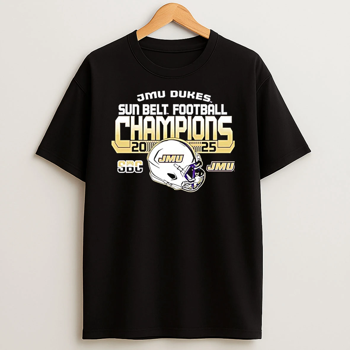 Jmu Dukes Sun Belt Football Champions 2025 T Shirt