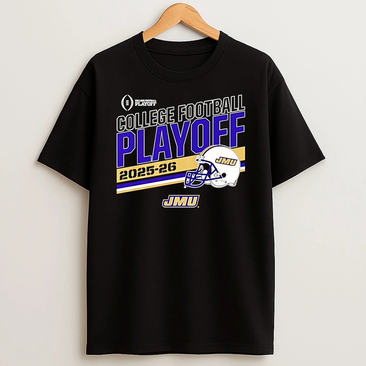 Jmu Football 2025 26 Cfp Stripe T Shirt