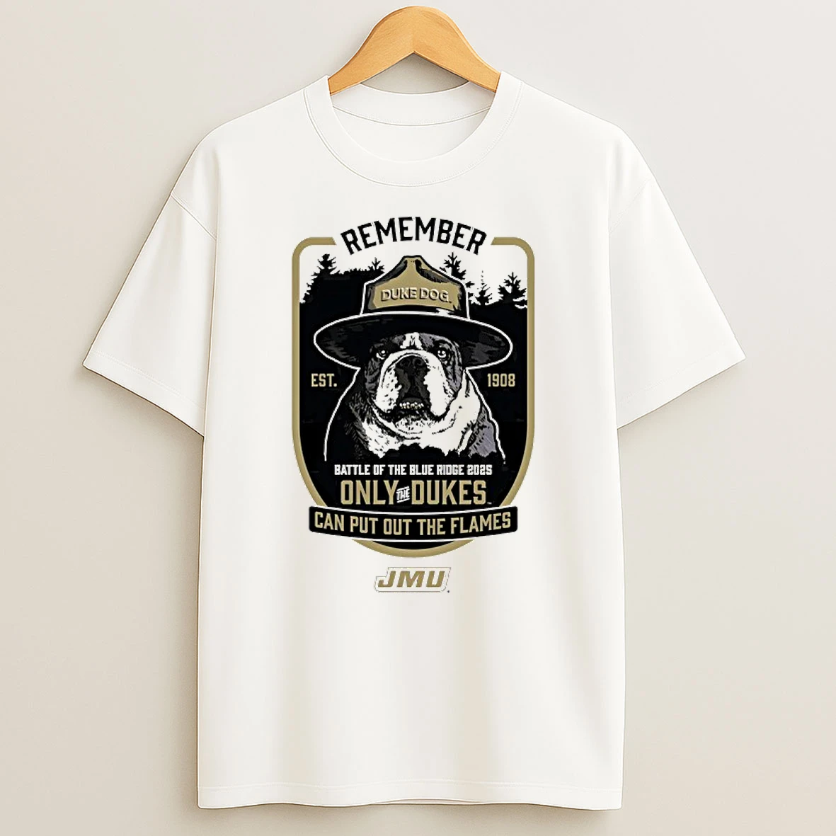 Jmu James Madison Smokey The Duke Dog Can Pit Out The Flames T Shirt