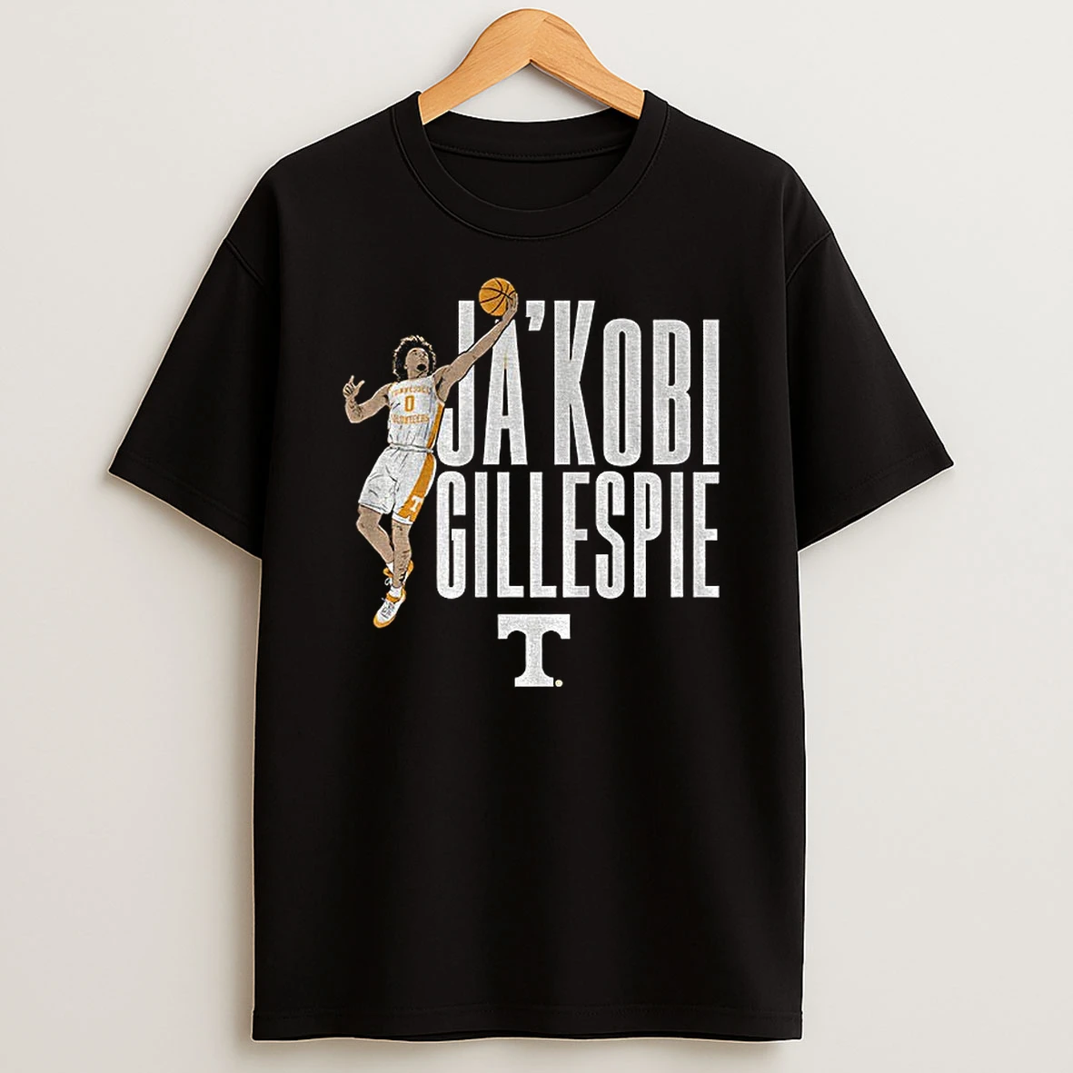 Jakobi Gillespie Name Pose Tennessee Volunteers Basketball 2025 T Shirt