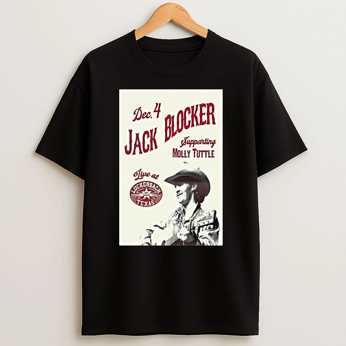 Jack Blocker Luckenbach Texas December 4 2025 Concert T Shirt