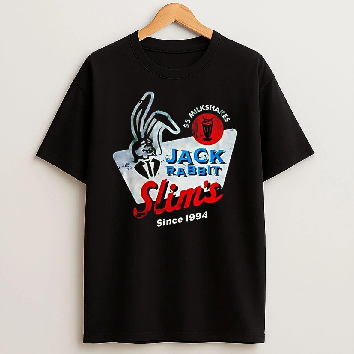 Jack Rabbit Slims Pulp Fiction Milkshake Restaurant Since 1994 Graphic T Shirt