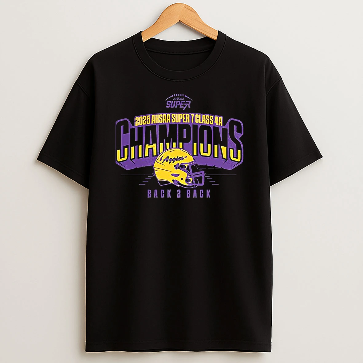 Jackson Aggies 2025 Ahsaa Super 7 Class 4a State Champions T Shirt