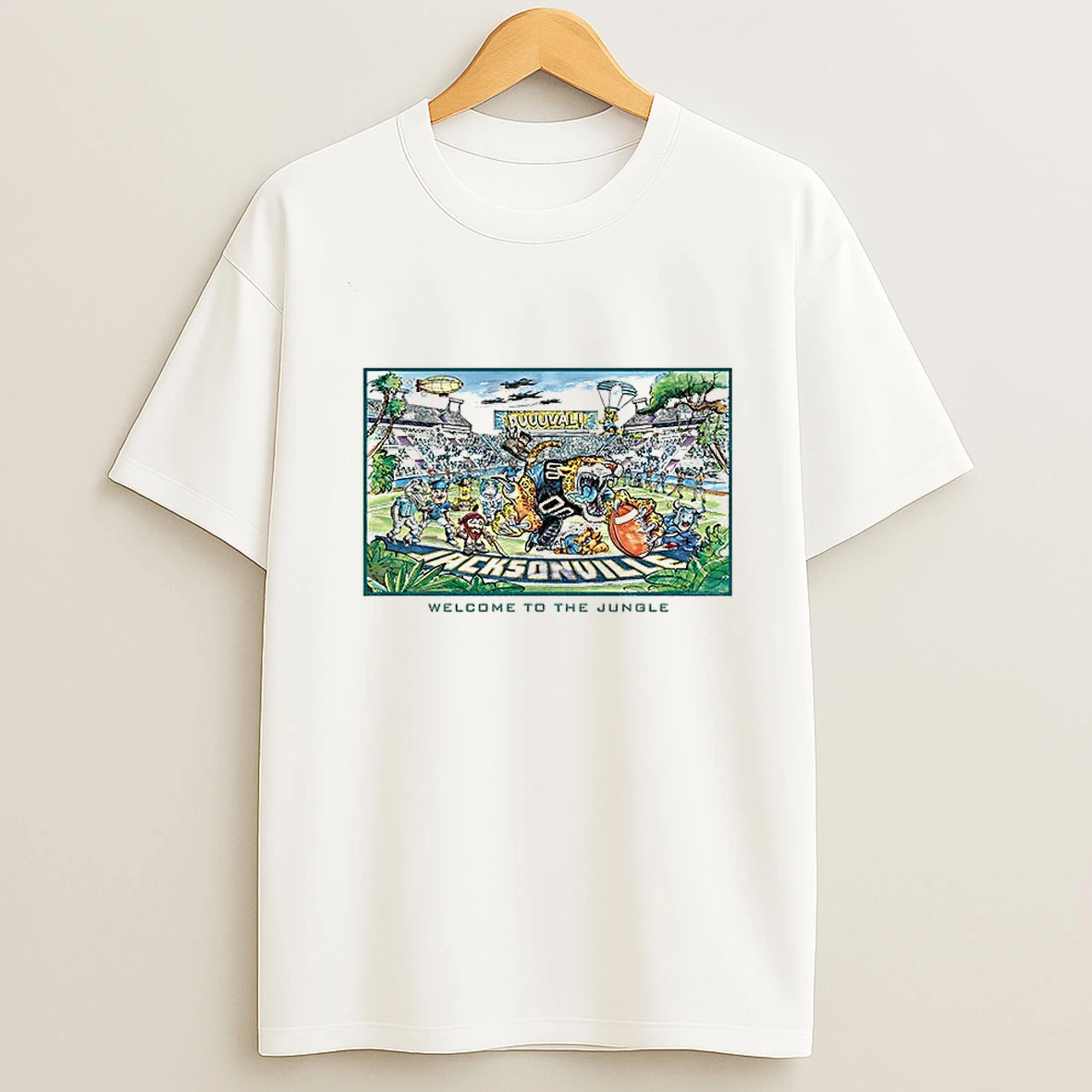 Jacksonville Jaguars Jaxson De Ville Duuuval Welcome To The Jungle T Shirt
