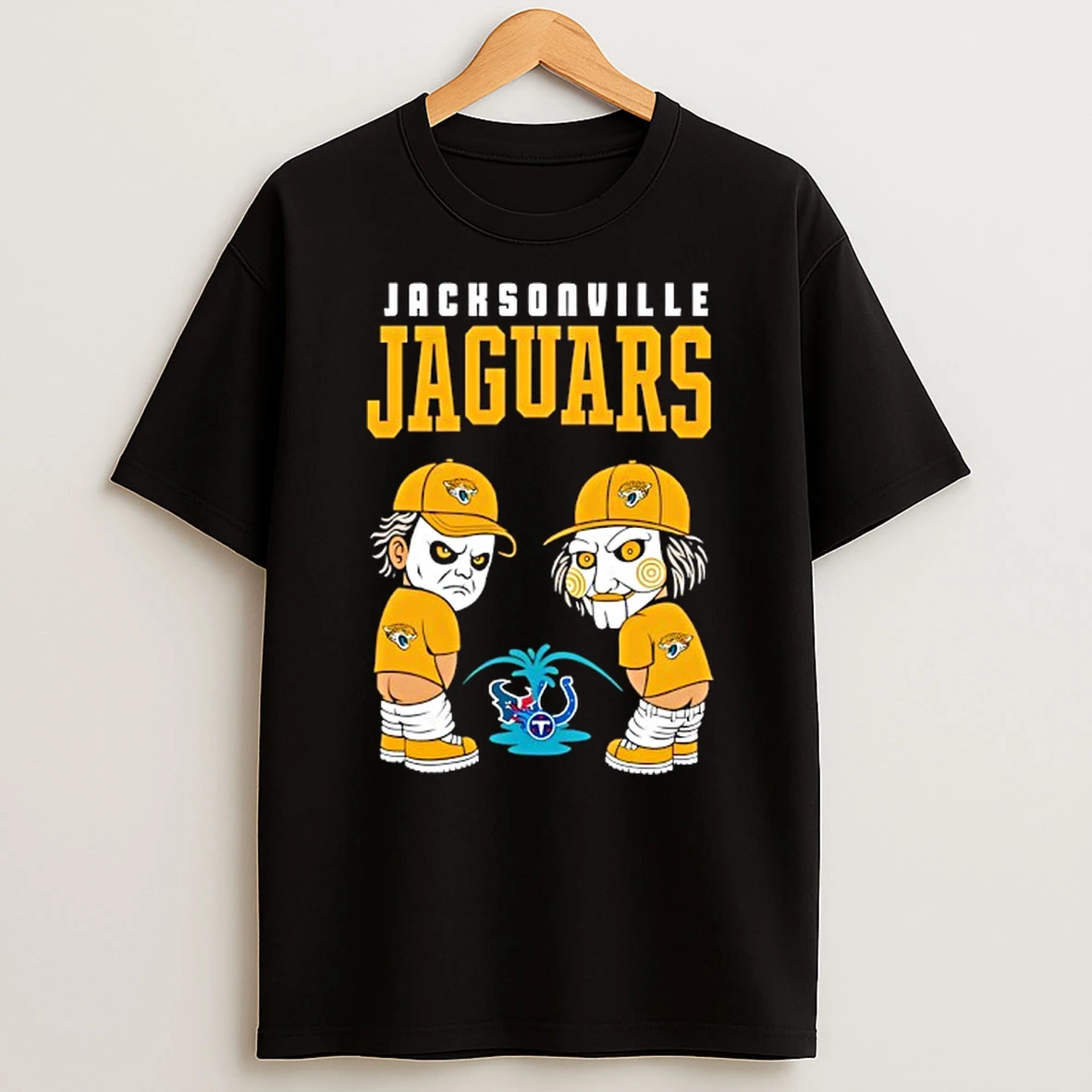 Jacksonville Jaguars X Michael Myers And Billy The Puppet Piss On T Shirt