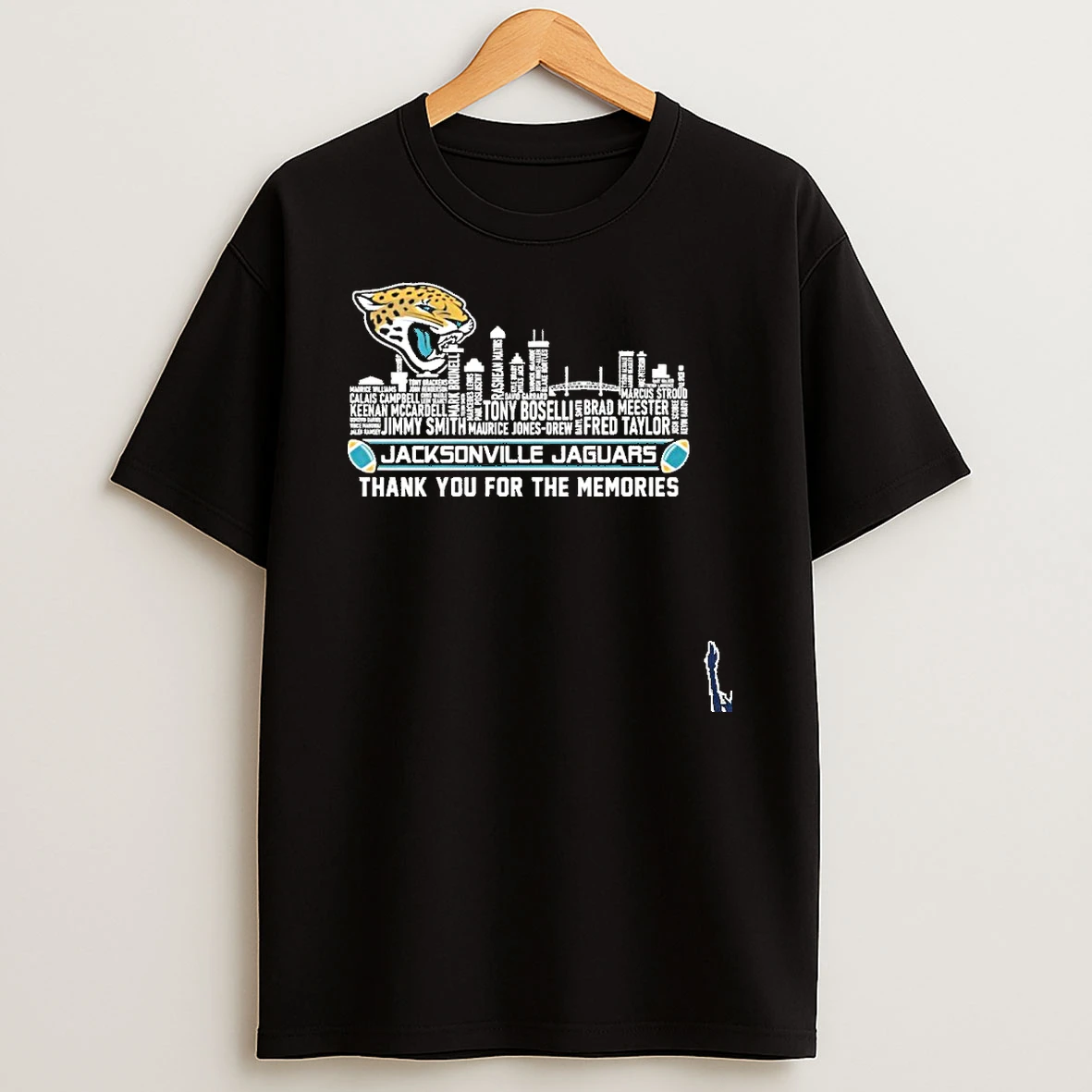Jacksonville Skyline X Jacksonville Jaguars Typo Team Name T Shirt