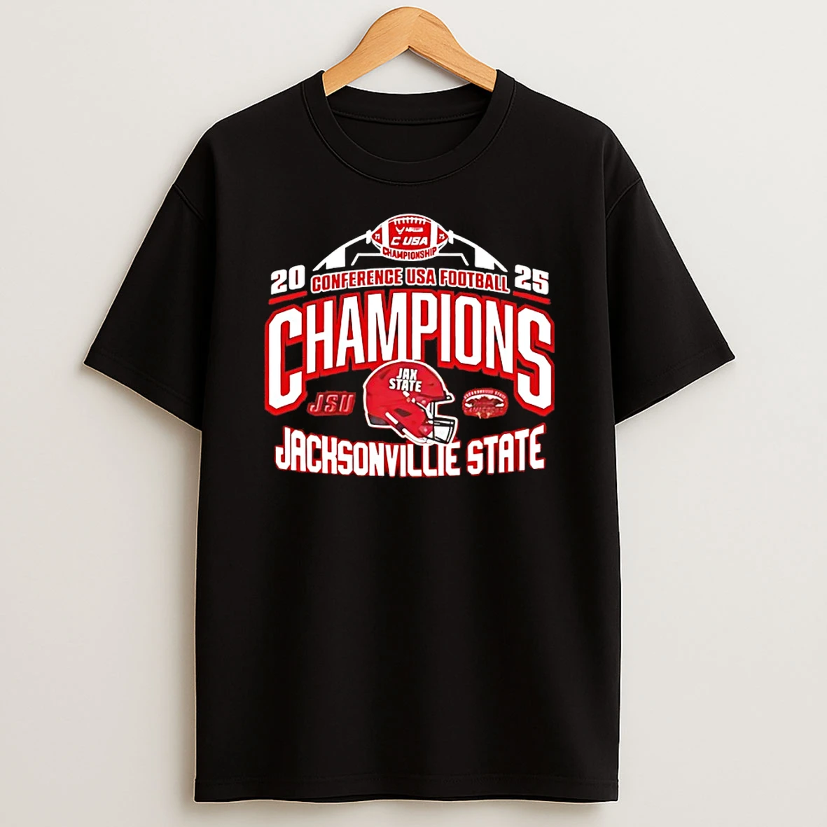 Jacksonville State Gamecocks Conference Usa Champions 2025 Football T Shirt