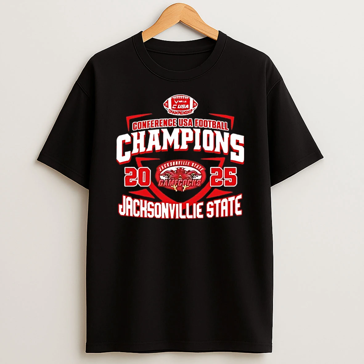 Jacksonville State Gamecocks Conference Usa Champions 2025 T Shirt