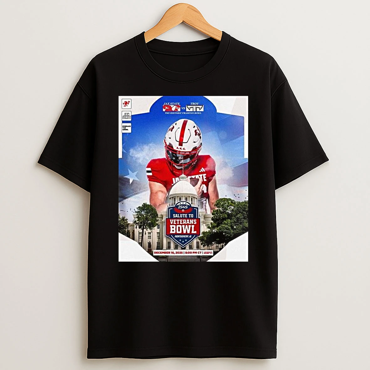 Jacksonville State Gamecocks Vs Troy Trojans Matchup 2025 Is4s Salute To Veterans Bowl On December 16 2025 T Shirt