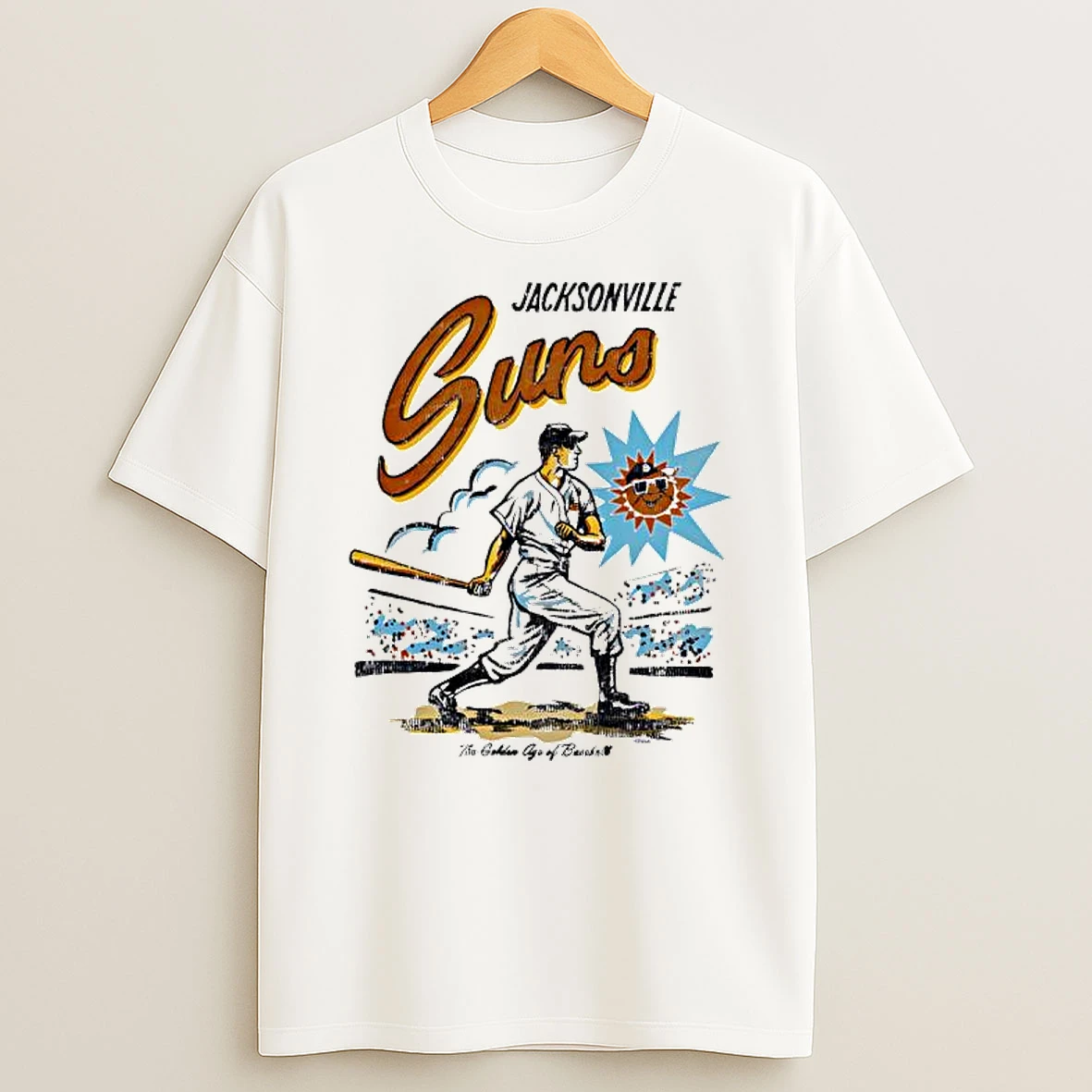Jacksonville Suns Jacksonville Jumbo Shrimp The Golden Ageof Baseball T Shirt