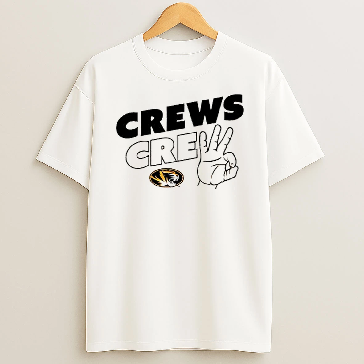 Jacob Crews Crew Missouri Tigers T Shirt