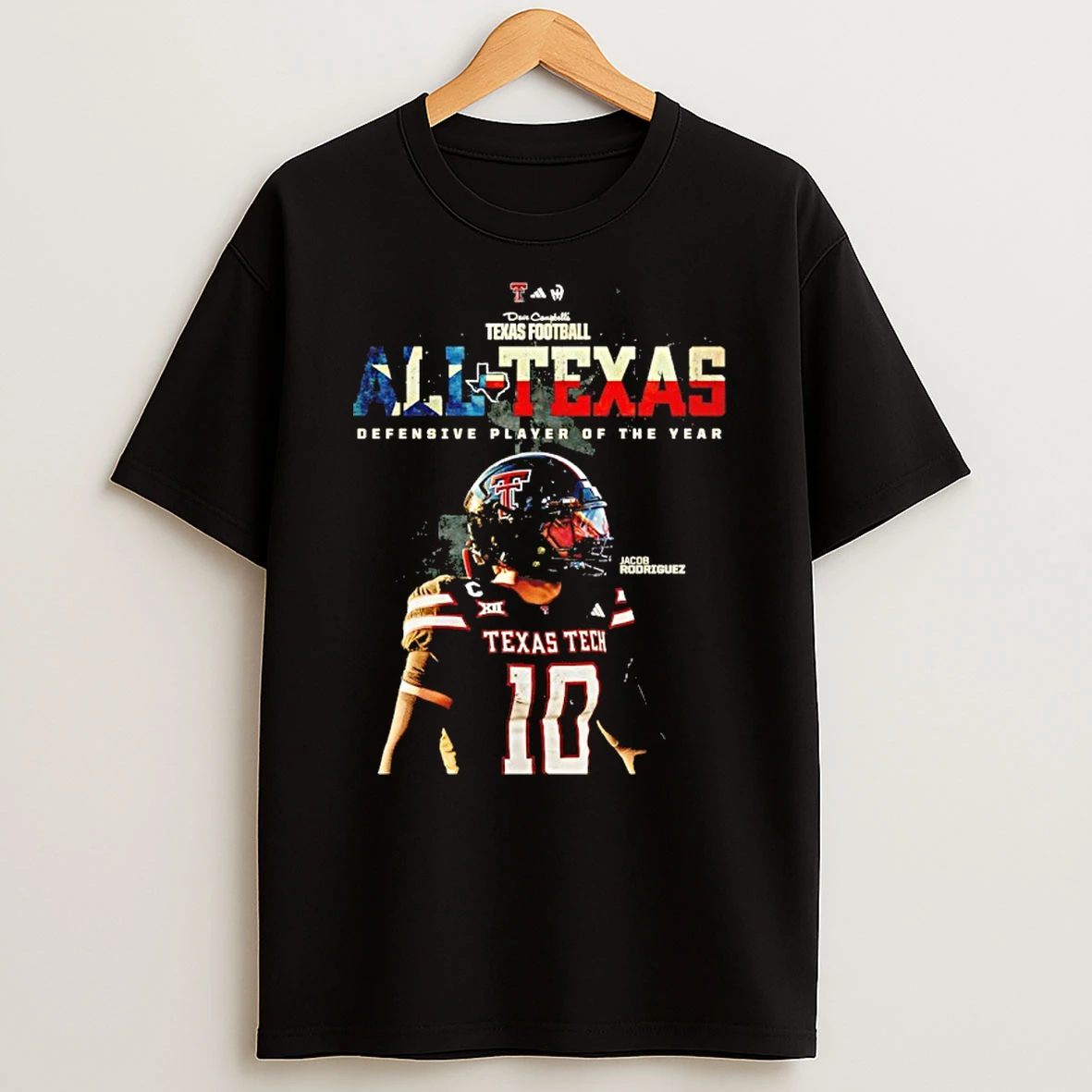 Jacob Rodriguez Texas Tech Football All Texas Defensive Player Of The Year T Shirt
