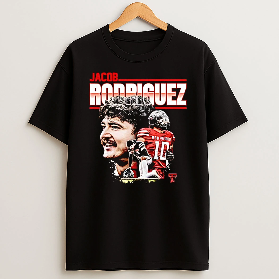 Jacob Rodriguez Texas Tech Red Raiders Football Player T Shirt