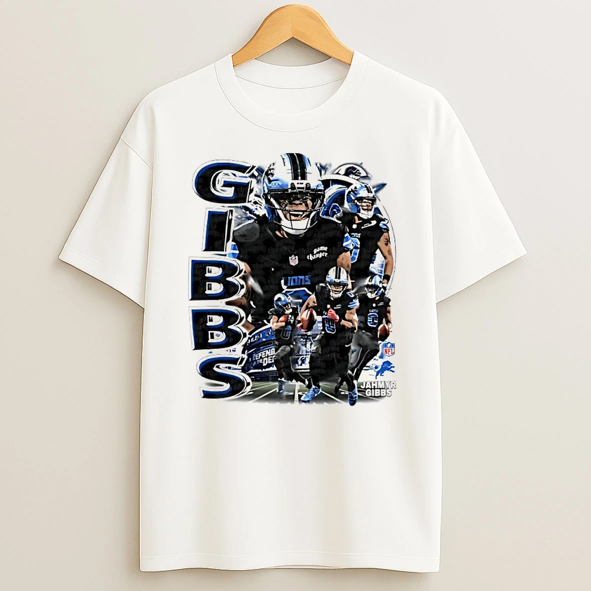 Jahmyr Gibbs Detroit Lions Football Graphic Circle T Shirt
