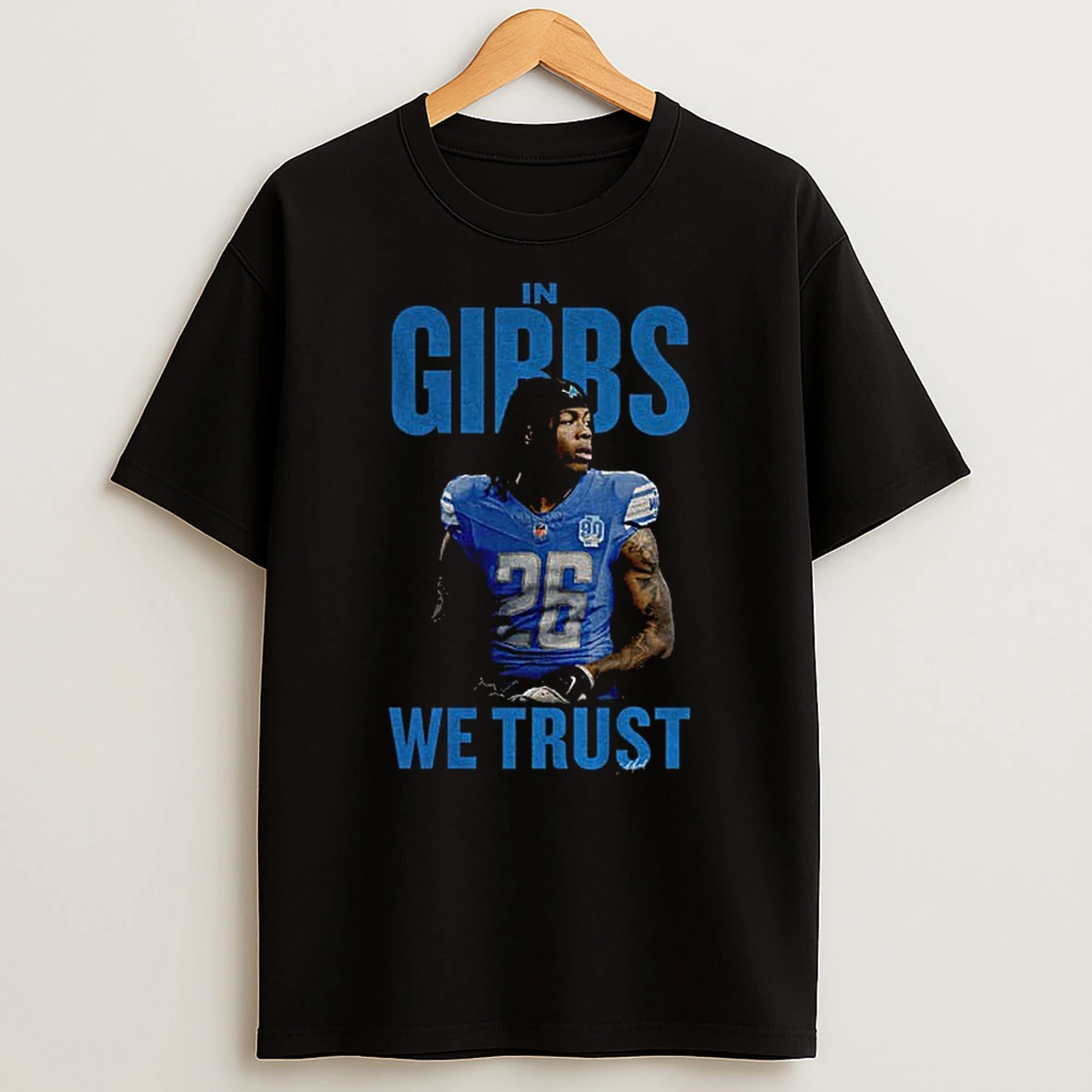 Jahmyr Gibbs Detroit Lions In Gibbs We Trust Nfl Football 2025 T Shirt