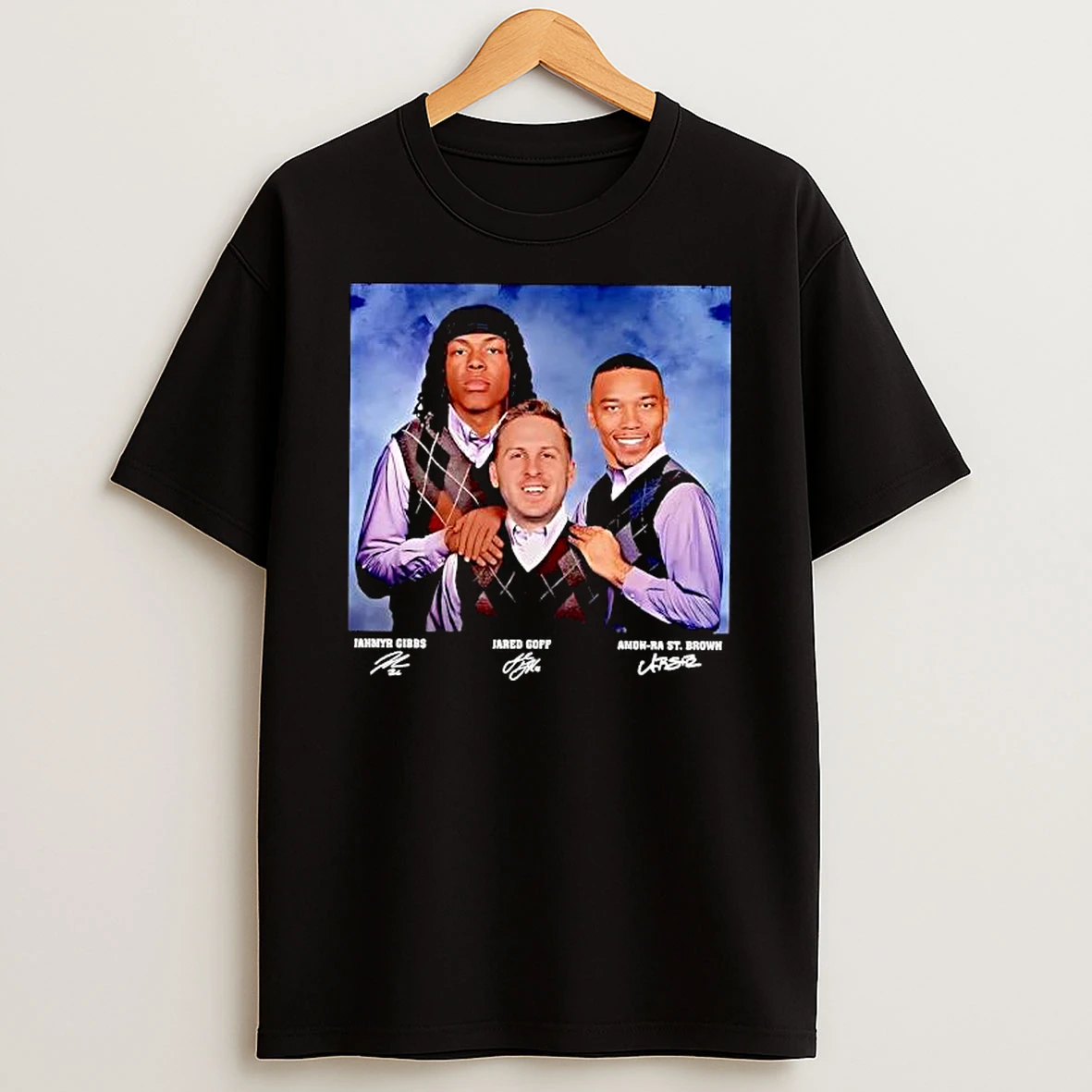 Jahmyr Gibbs Jared Goff Amon Ra St Brown Football Detroit Step Brothers T Shirt