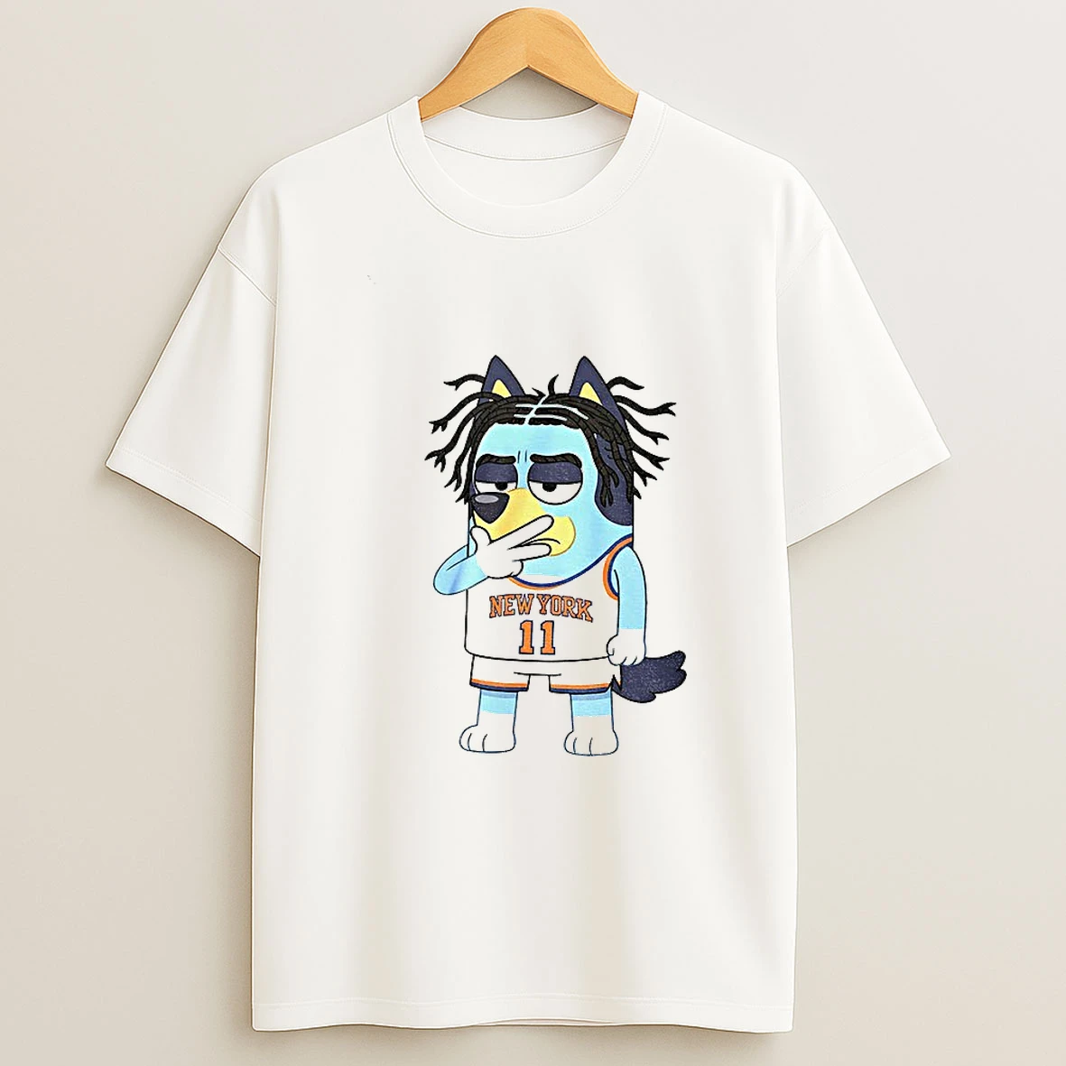 Jalen Brunson Bluey Jalen Baby New York Knicks Nba Basketball 2025 Cartoon T Shirt