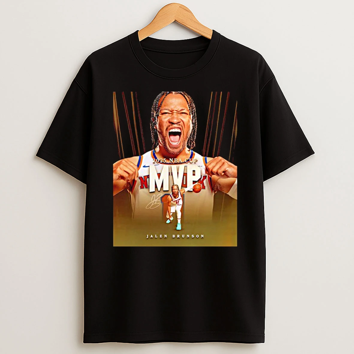 Jalen Brunson Mvp Nba Cup Mvp Signature T Shirt