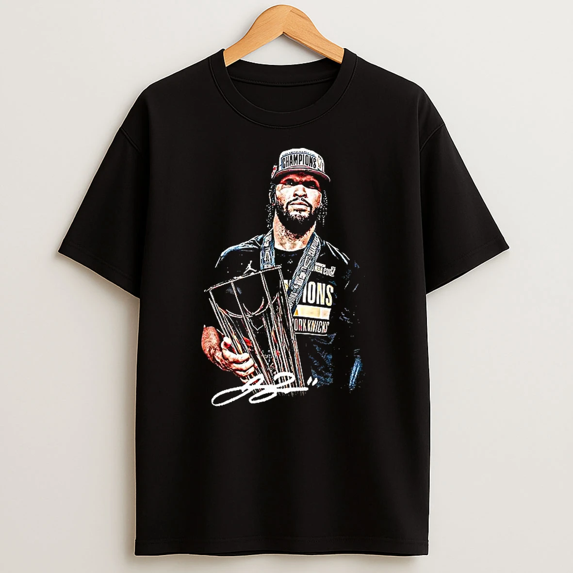 Jalen Brunson Mvp New York Knicks Nba Champions 2025 Trophy Signature T Shirt
