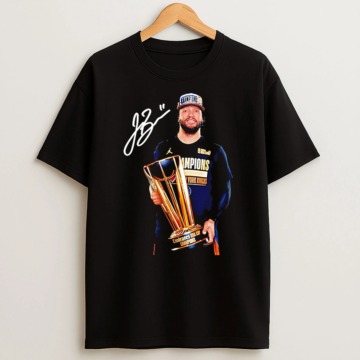 Jalen Brunson New York Knicks Mvp 2025 Nba Cup Champions Trophy T Shirt