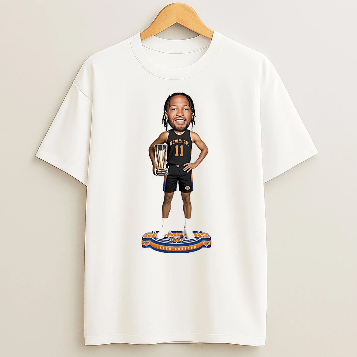 Jalen Brunson New York Knicks Nba Cup Champions Caricature T Shirt
