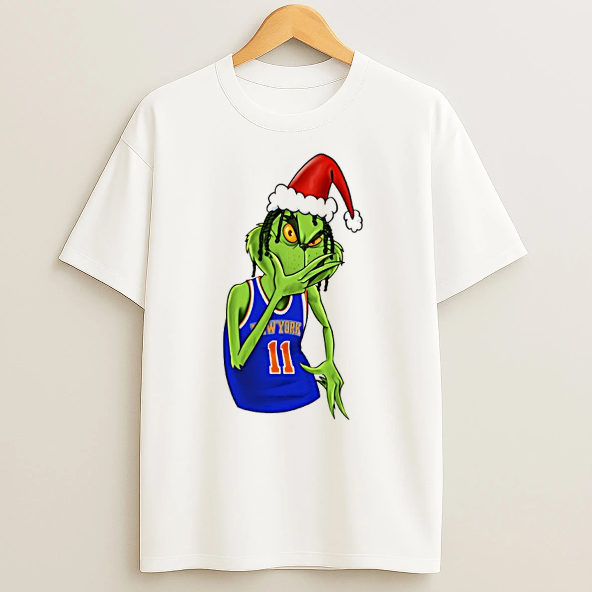 Jalen Brunson X Grinch New York Knicks 2025 Christmas T Shirt