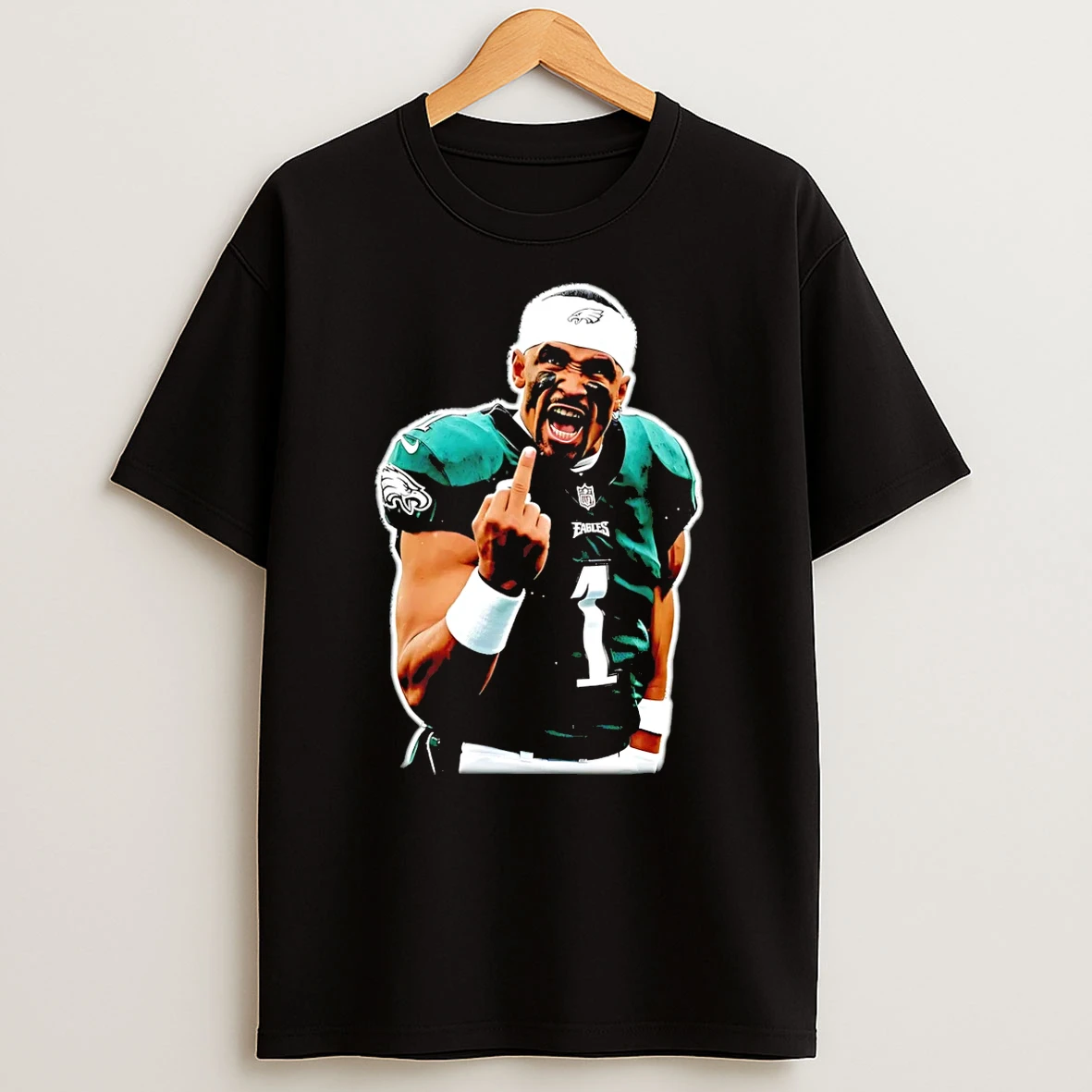 Jalen Hurts Philadelphia Eagles Middle Finger 2025 T Shirt