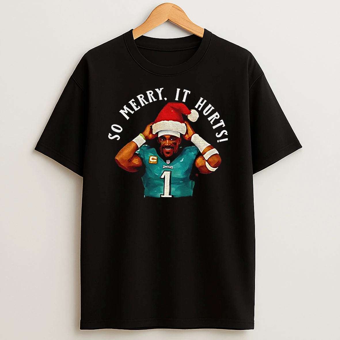 Jalen Hurts So Merry Its Heart Eagles Christmas T Shirt