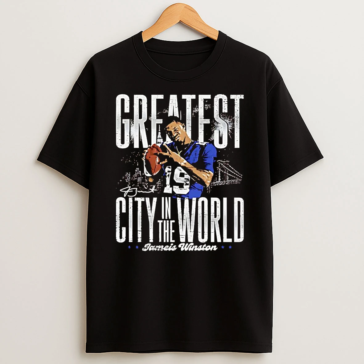 Jameis Winston Greatest City In The World New York Giants T Shirt
