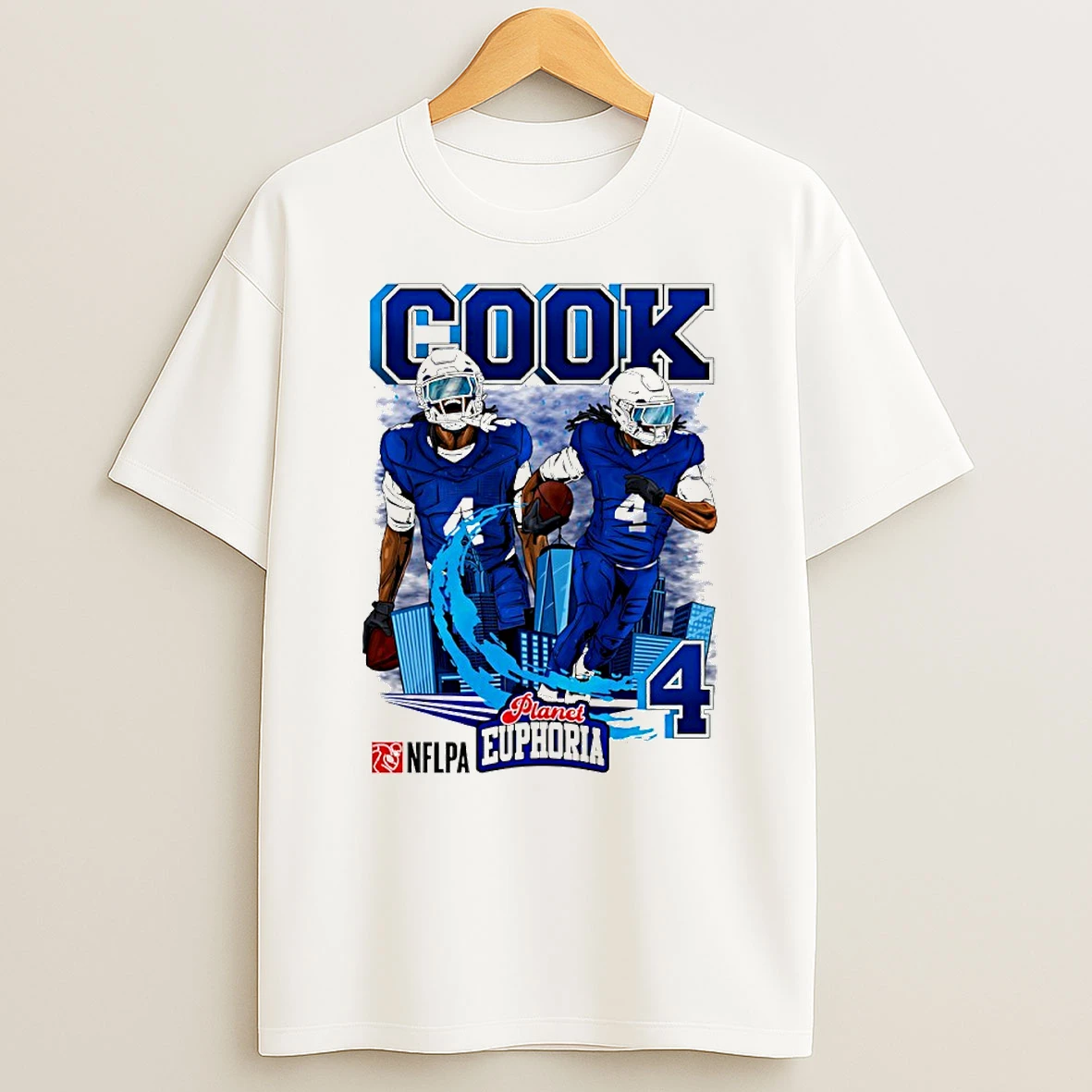 James Cook 4 Buffalo Bills Football Comic Circle T Shirt