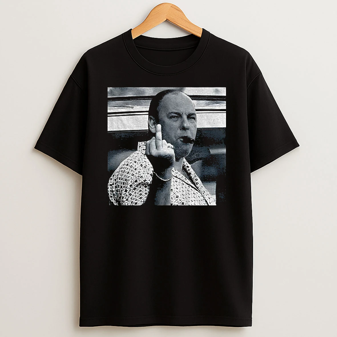 James Gandolfini Middle Finger The Sopranos Cast Mafia Tv Show Lover T Shirt