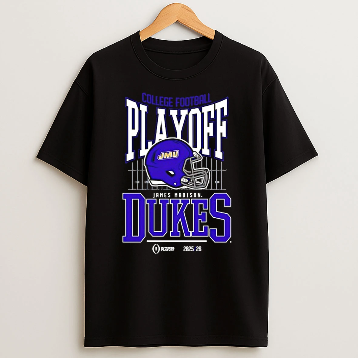 James Madison Dukes 2025 2026 College Football Playoff Bound Helmet T Shirt