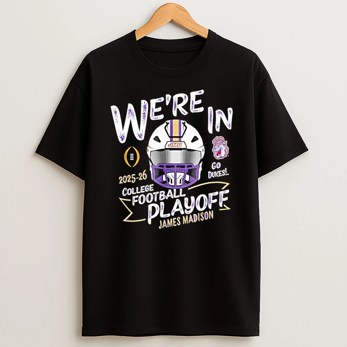 James Madison Dukes Cfp College Football Playoff 2025 26 Logo T Shirt