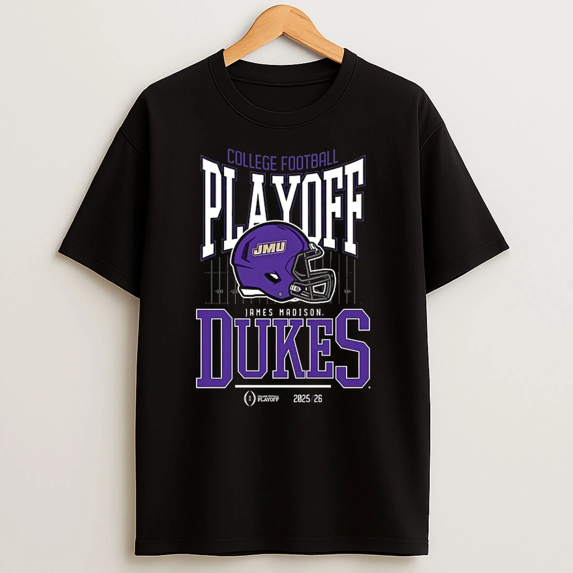 James Madison Dukes College Football Playoff Helmet 2025 T Shirt