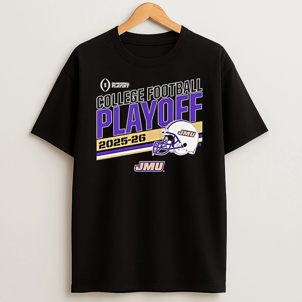 James Madison Dukes Football 2025 College Football Playoff Stripe T Shirt