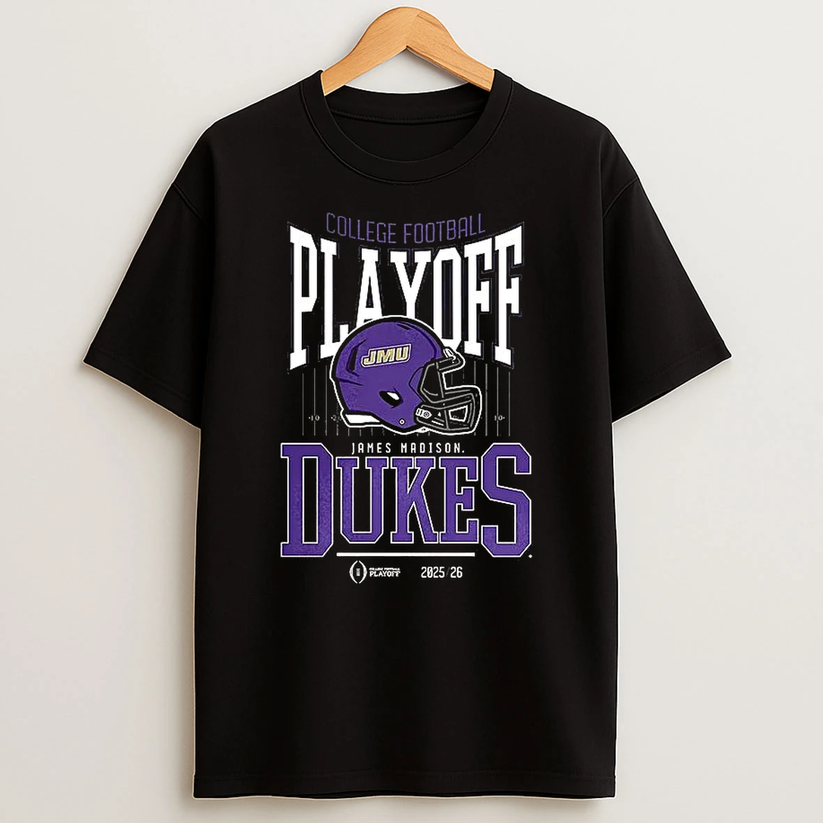 James Madison Dukes Ncaa 2025 2026 College Football Playoff Curved Helmet T Shirt