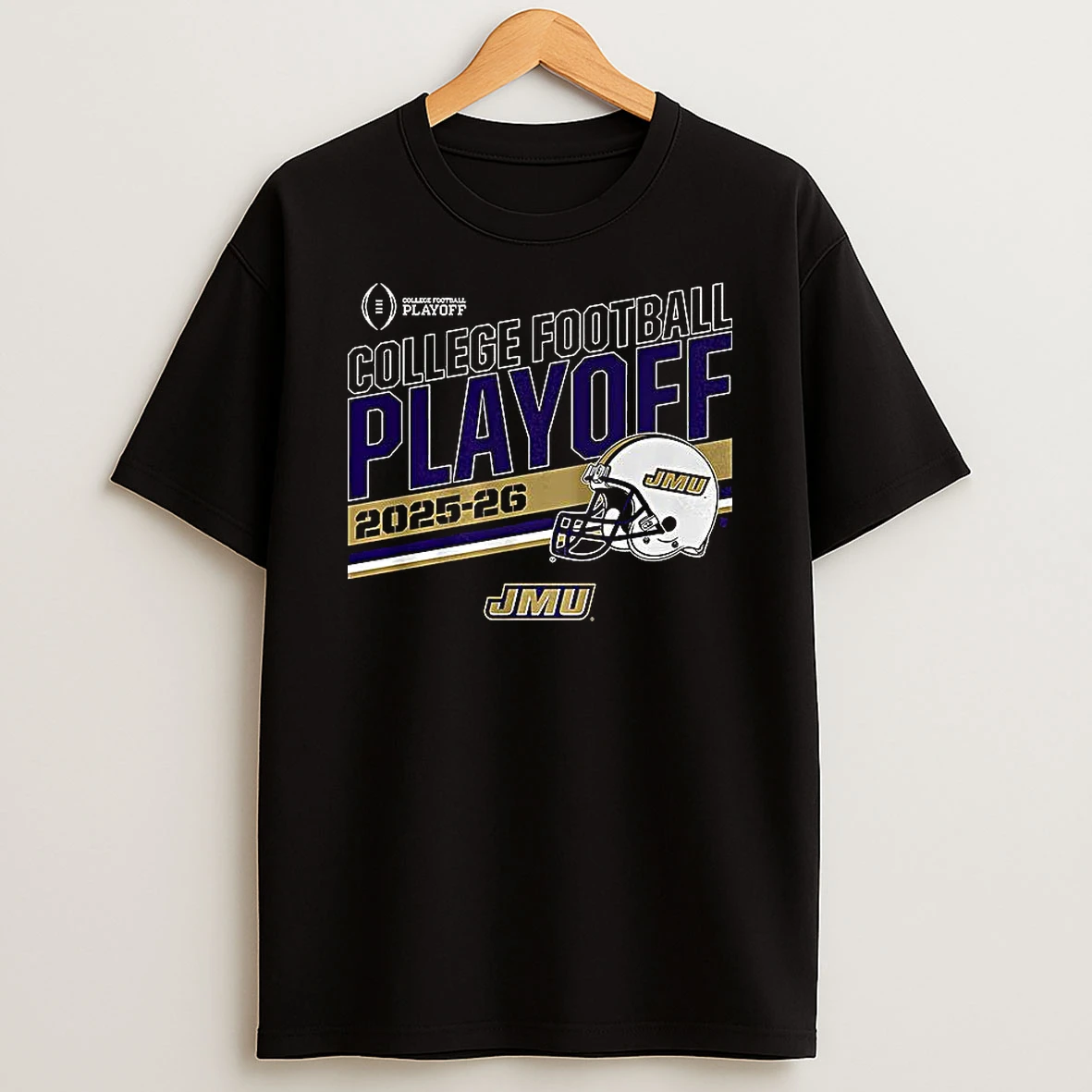 James Madison Dukes Football Ncaa College Football Playoff 2025 2026 Helmet Logo T Shirt
