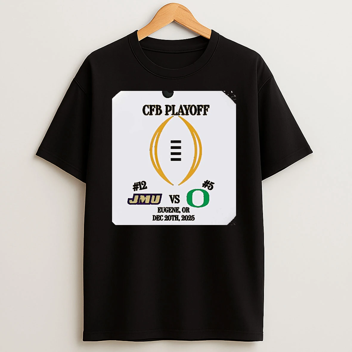 James Madison Dukes Vs Oregon Ducks 2025 Cfp First Round Christmas T Shirt