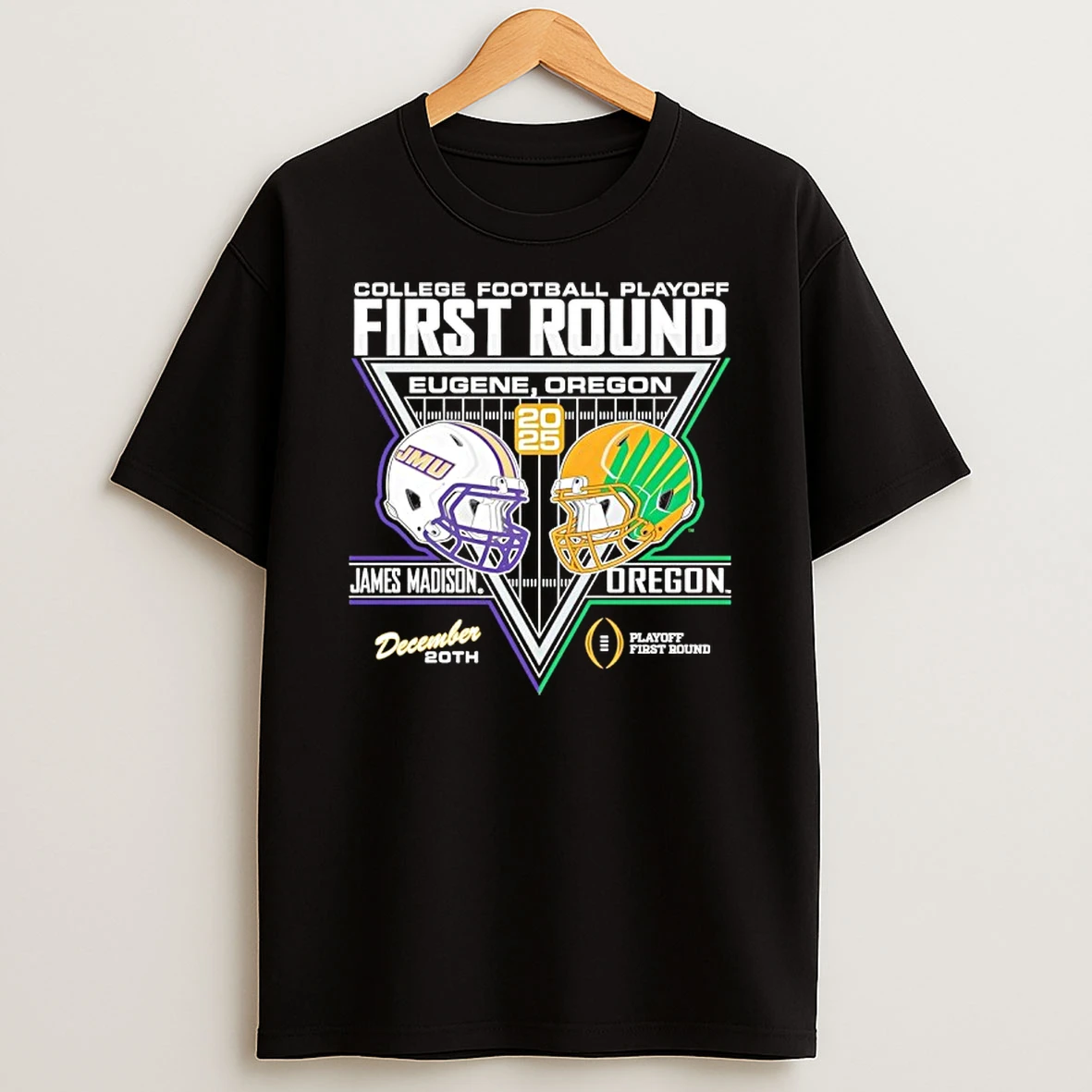 James Madison University Dukes Football 2025 College Football Playoffs 1st Round Match Up T Shirt