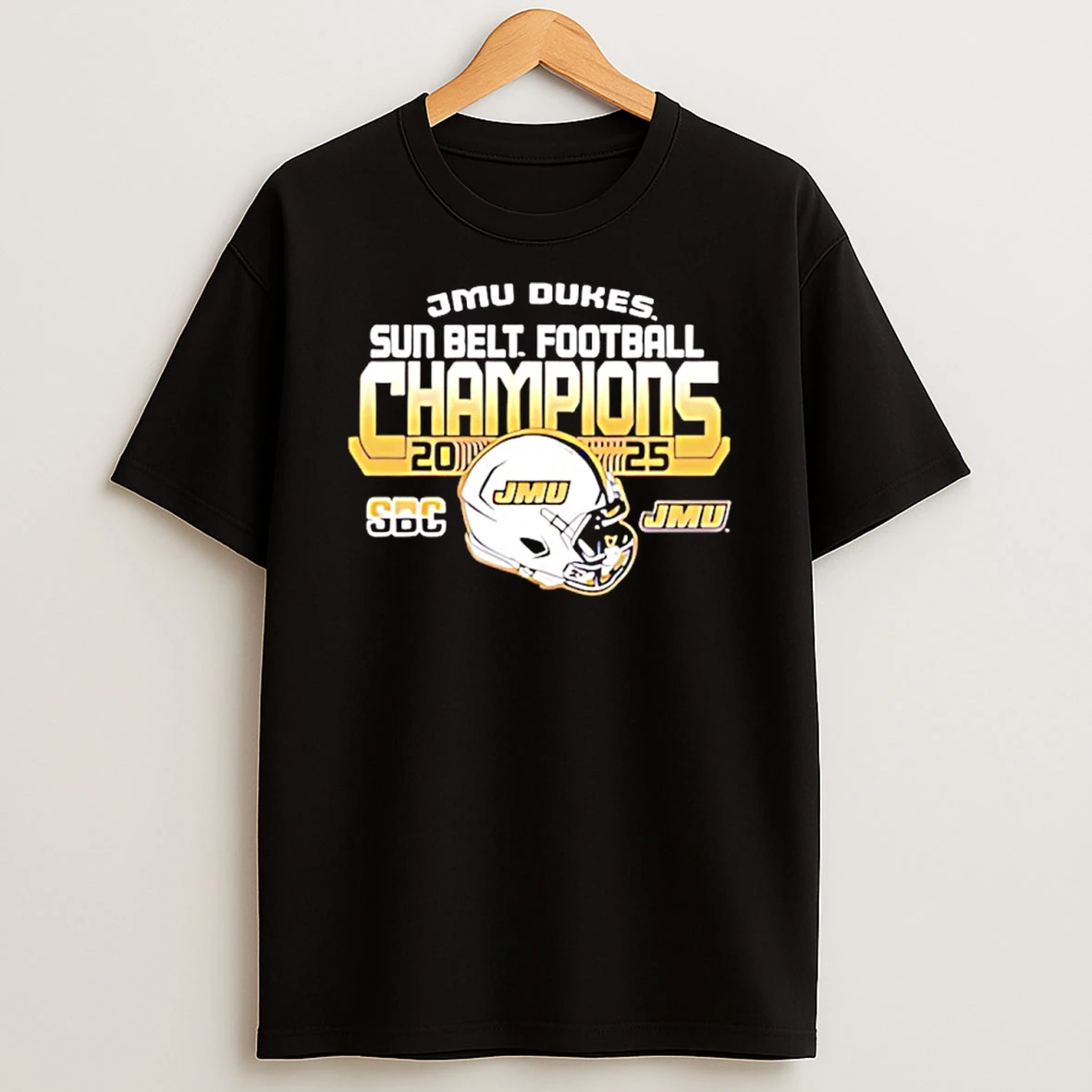 James Madison University Dukes Sun Belt Football Champions 2025 T Shirt