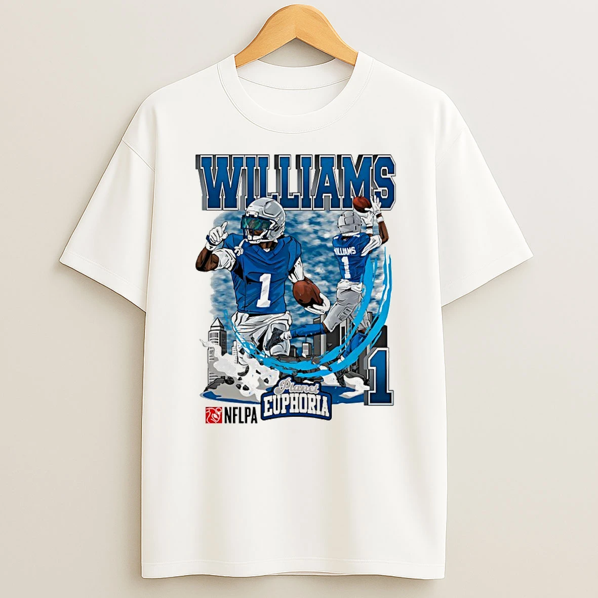 Jameson Williams 1 Detroit Lions Football Comic Circle T Shirt