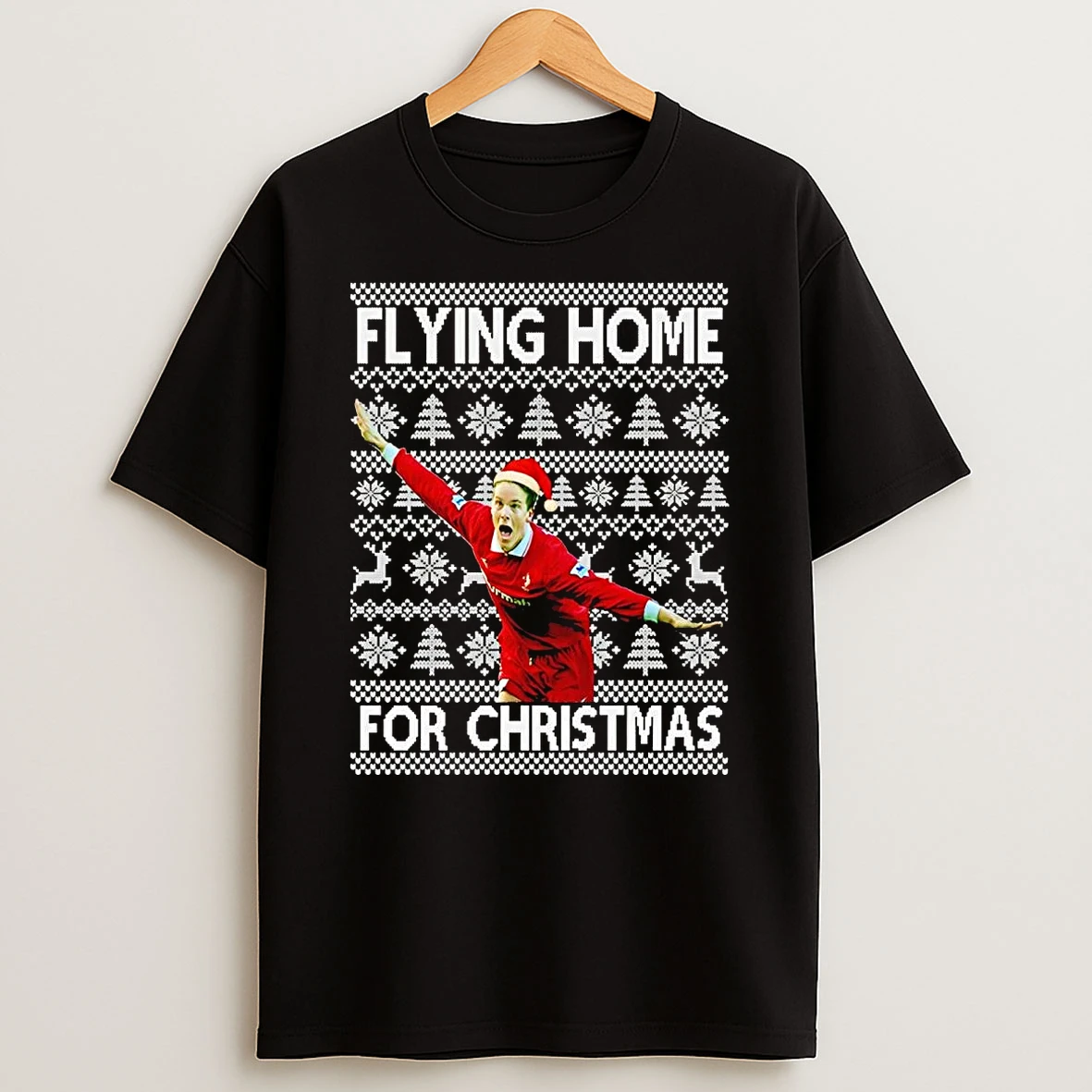 Jan Aage Fjortoft Swindon Town Fc Flying Home For Christmas T Shirt